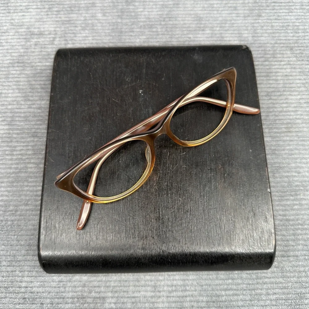Barton Perreira Ava‎ Brown Gradient Cat Eye Y2K Eyeglasses Frames 50-16-145 MAQ